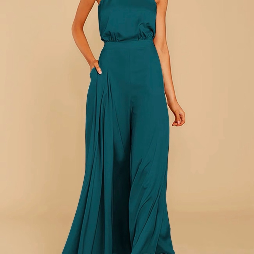 Elegant Teal Jumpsuit
